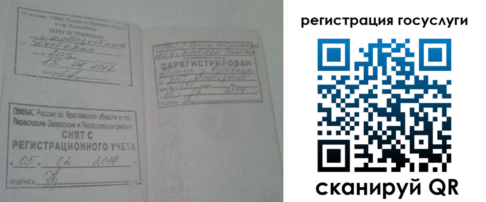 временная регистрация госуслуги в Пересвете